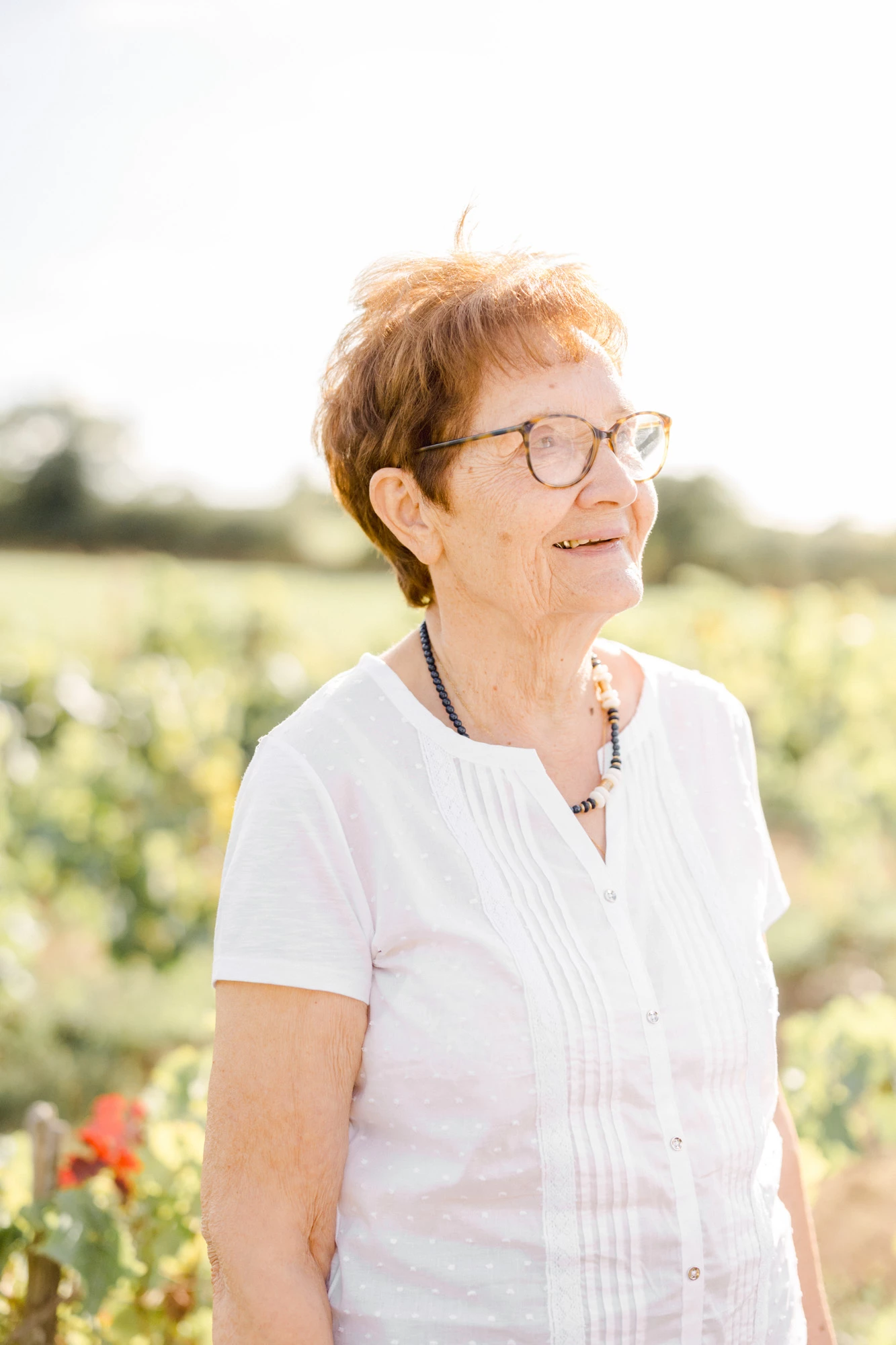 lunettes sourire bonheur champ marron