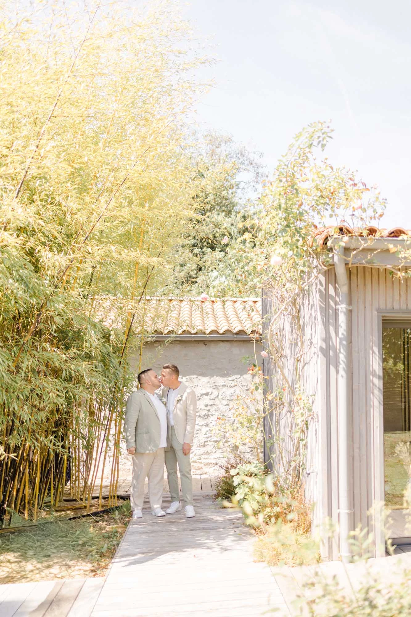 jardin, conception florale, vêtements de mariée, préparatifs, vert