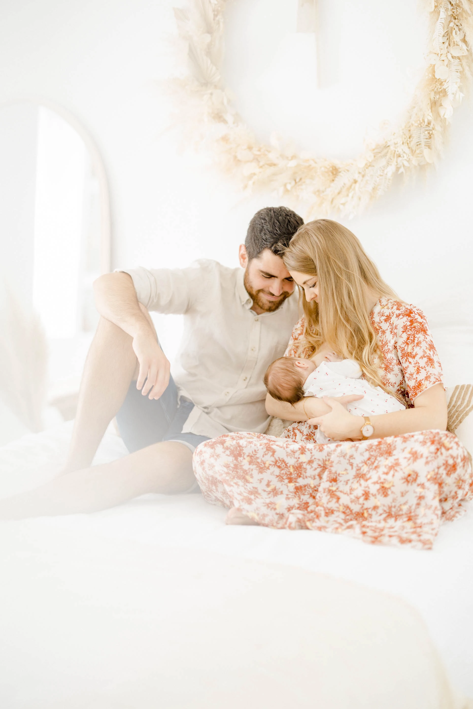 rose bonheur robe amour beige