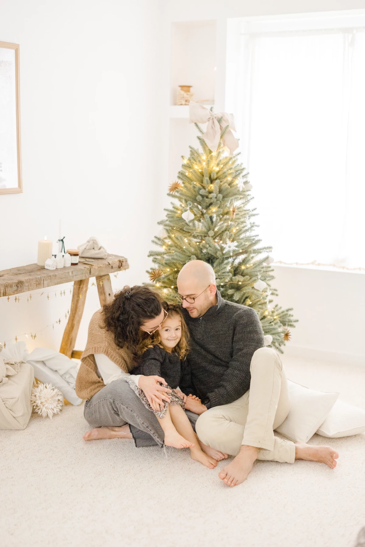 Séance de Noël famille au studio