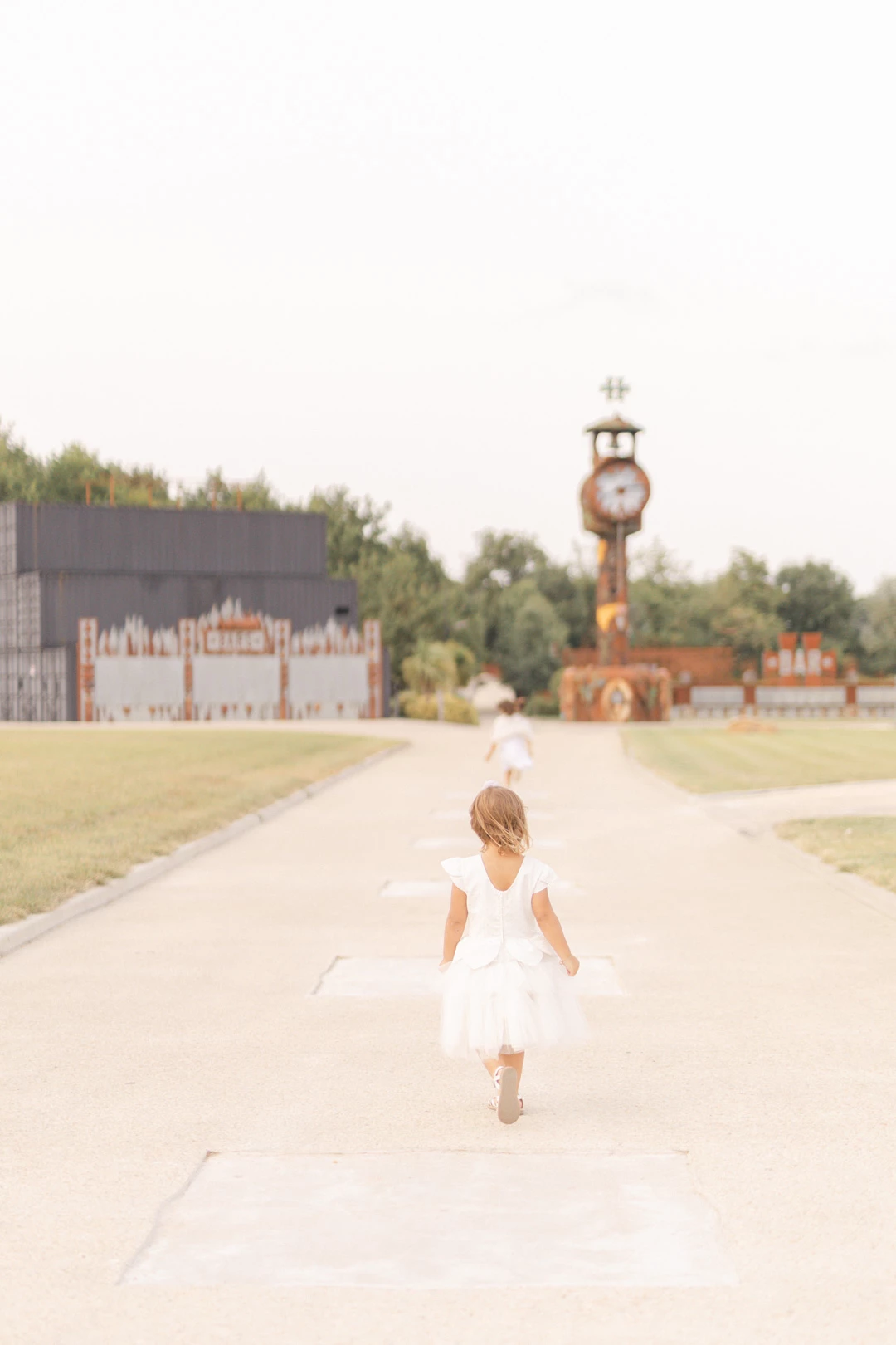robe enfant beige gris nature