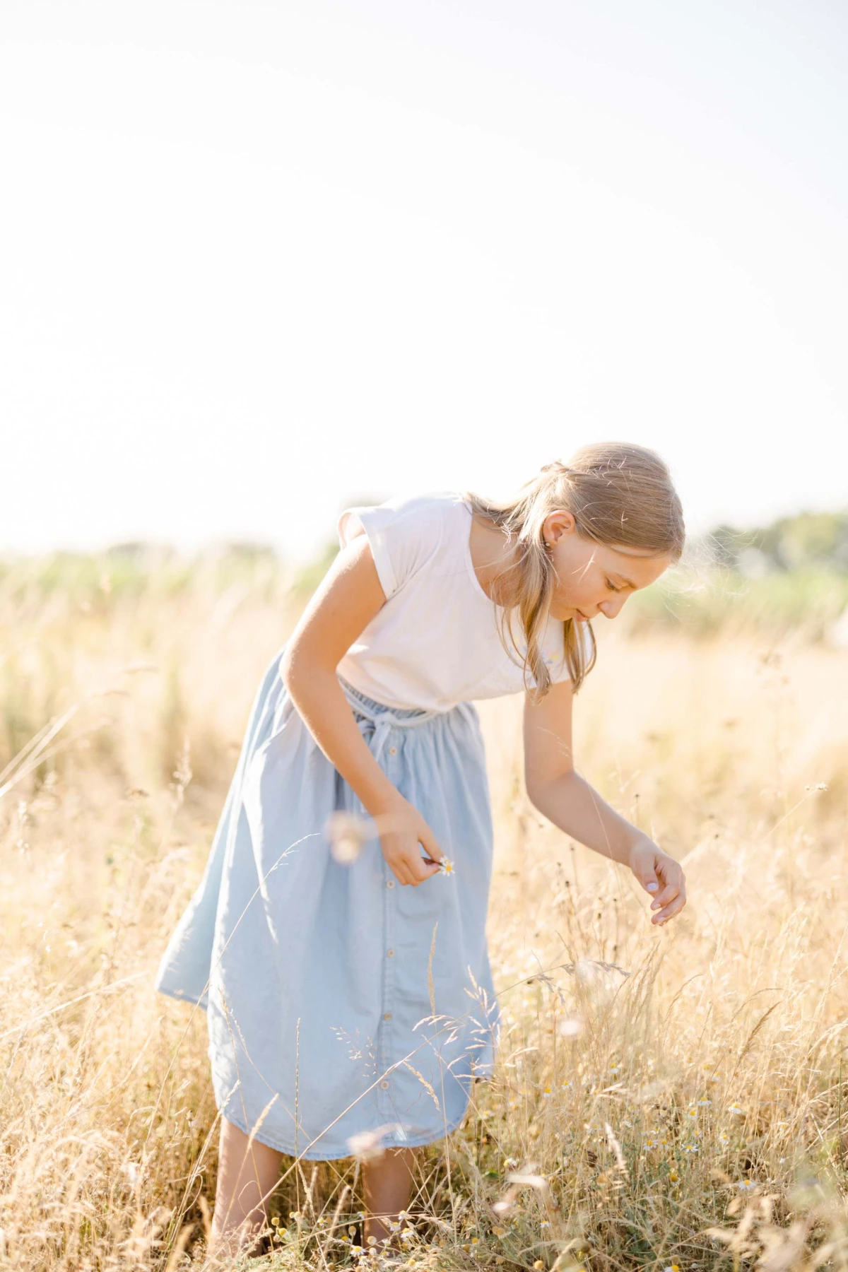 bleu robe champ prairie gris