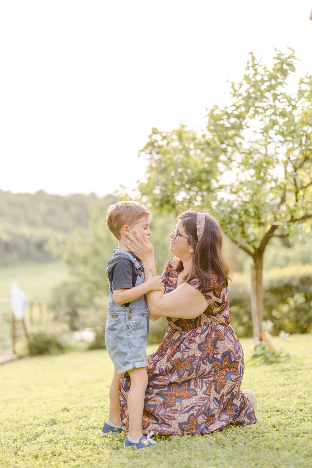 bonheur vert robe enfant marron
