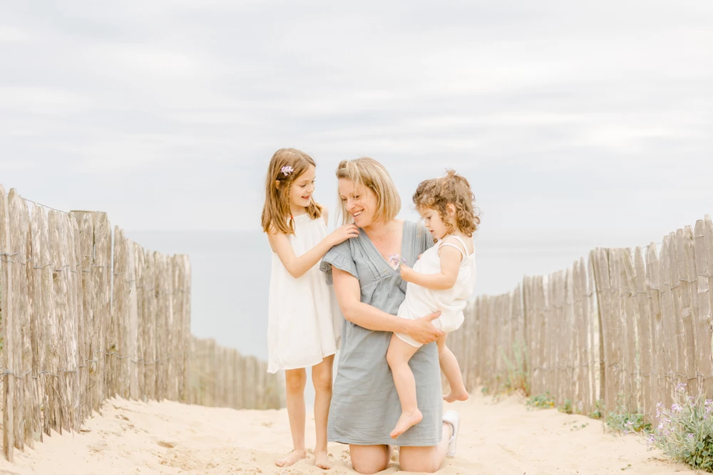 bonheur robe enfant gris marron