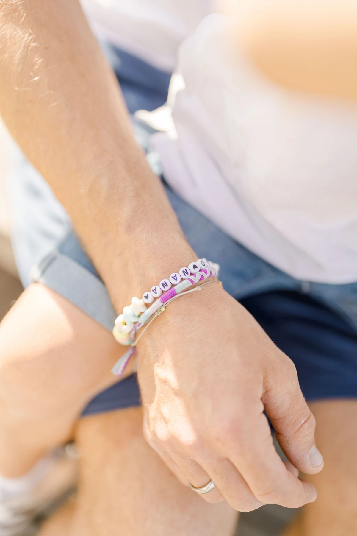 bijoux bracelet poignet rose collier